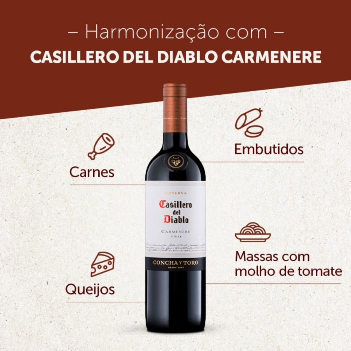 Vinho Casillero Del Diablo Carmenere Chileno Concha Y Toro