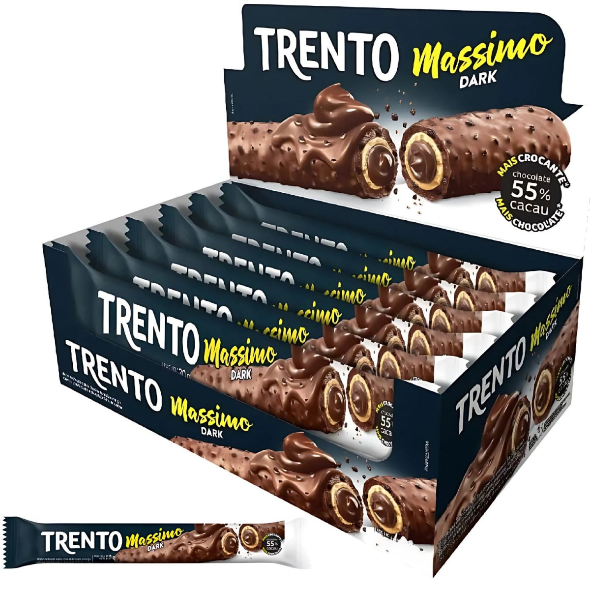 Chocolate Trento Massimo Dark 55% Cacau 25G Caixa Com 15