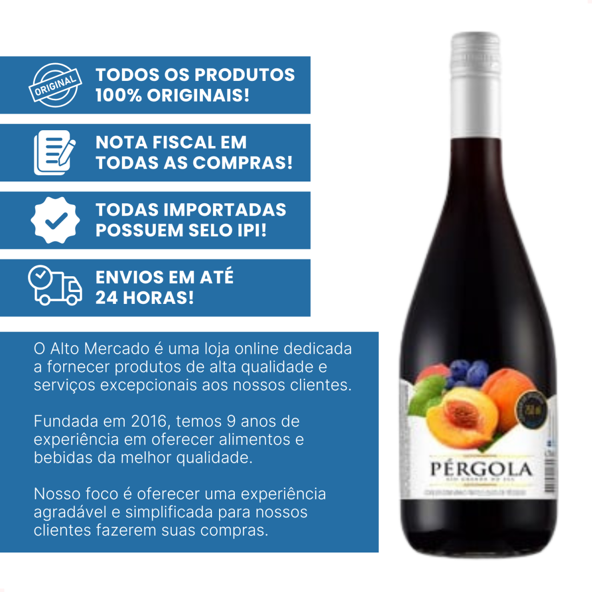Cooler Pessego Tinto Pergola 750ml Brasil