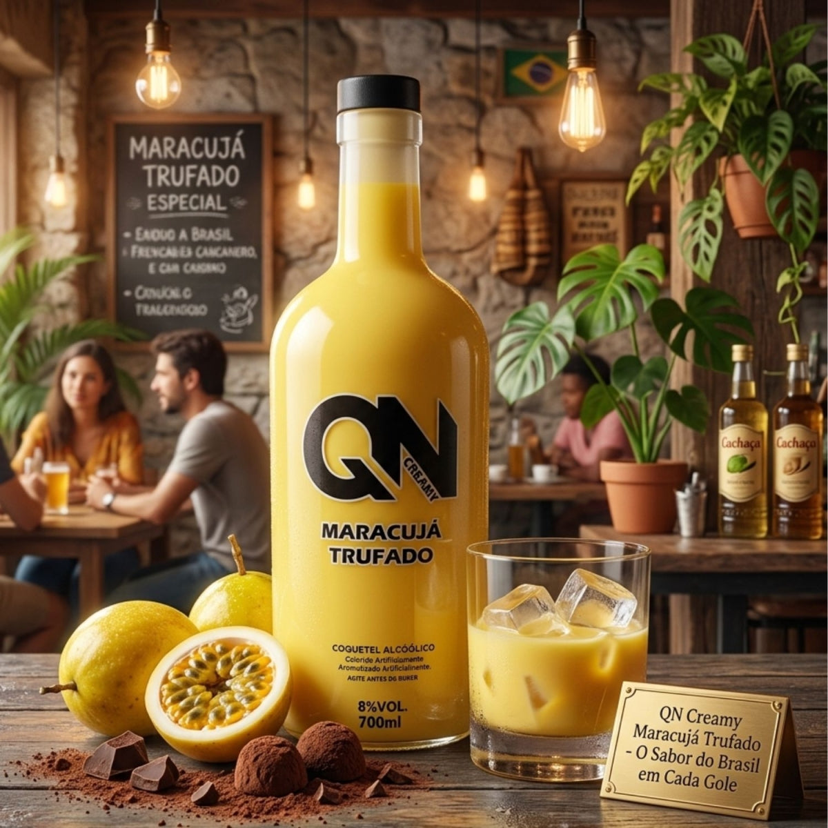 Licor Cremoso QN Maracuja Trufado Cream Original 700ml