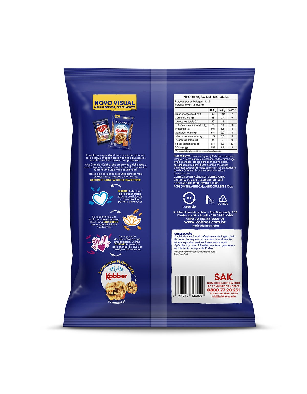 Granola Tradicional com Mel Kobber 500g