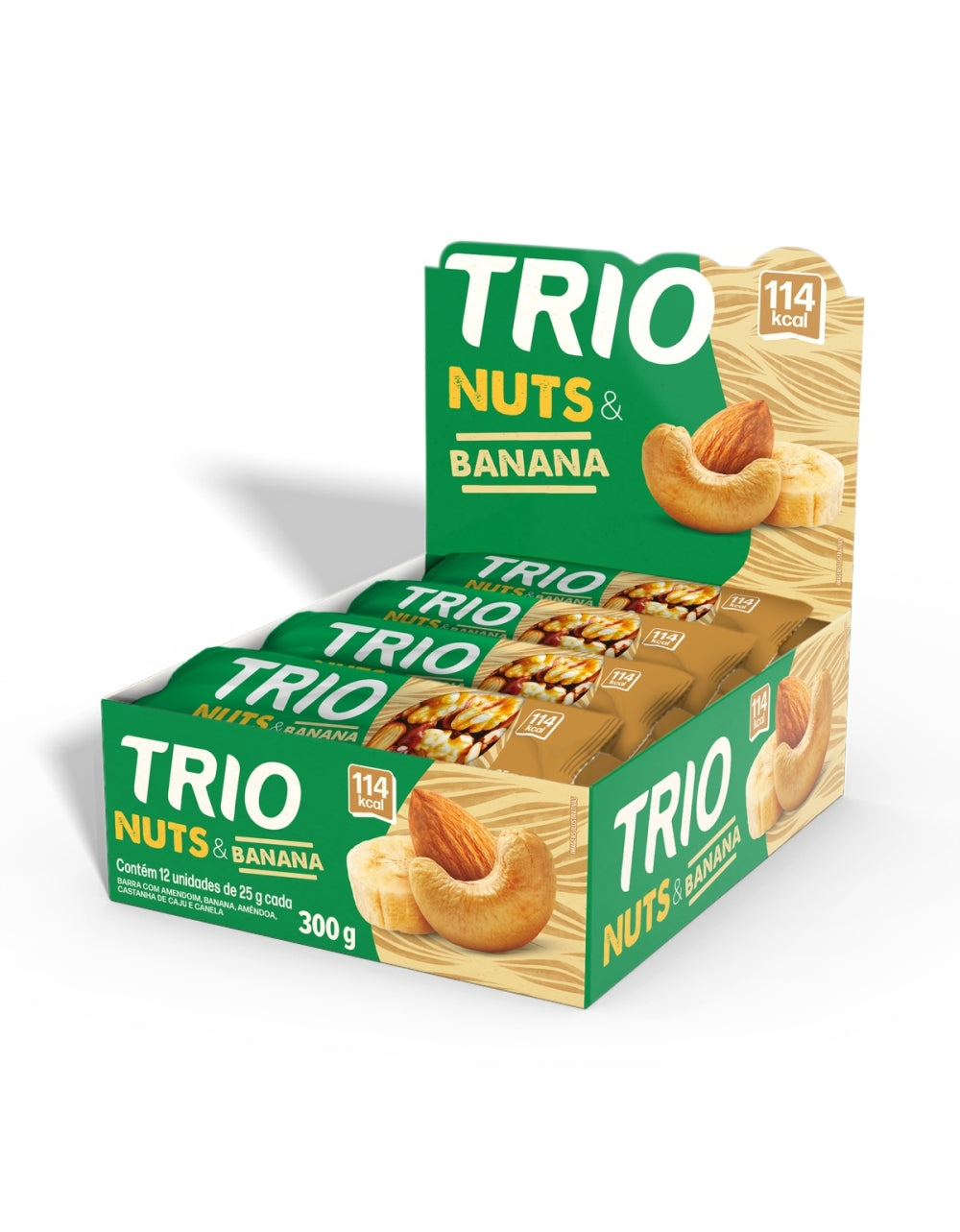 Barra Trio Nuts e Banana 25g Caixa com 12 Unidades