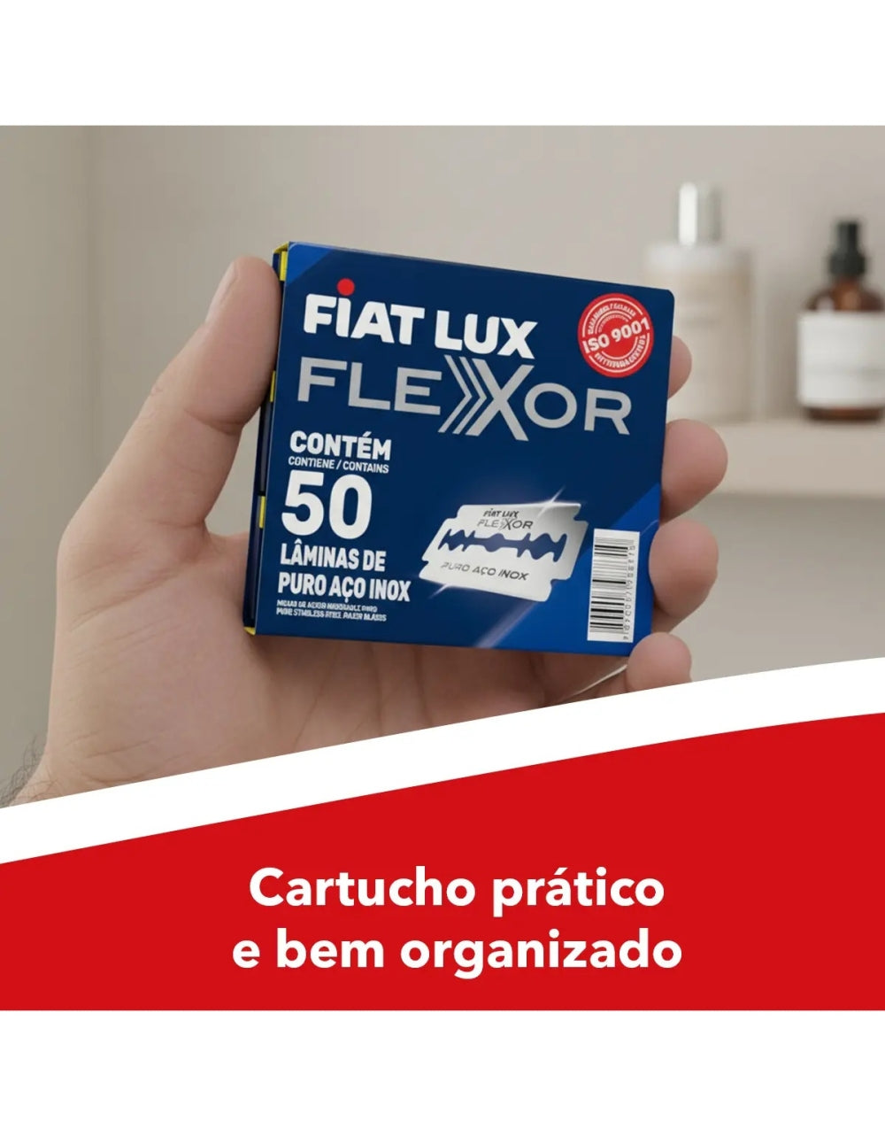 Lamina De Barbear Navalha Kit C/ 50 Laminas Fiat Lux Flexor