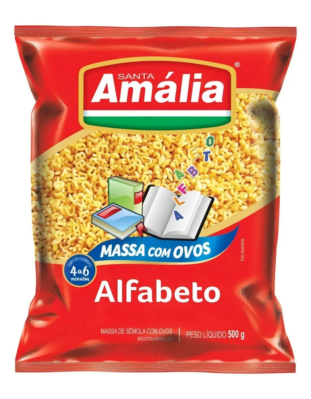 Macarrao Santa Amalia 500g Com Ovos Alfabeto