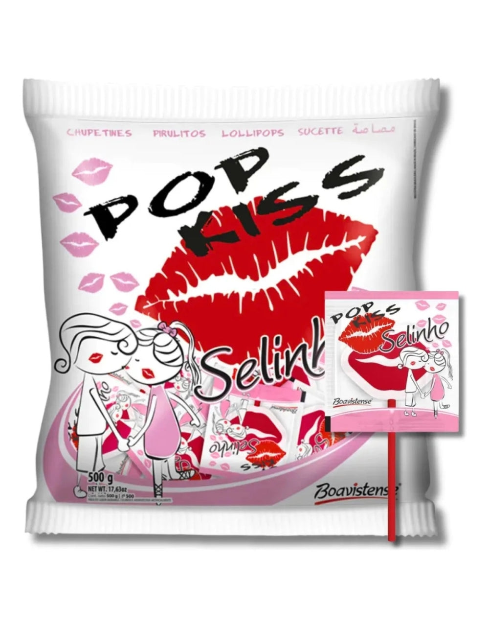 Pirulito Pop Kiss Selinho C/50un Boavistense