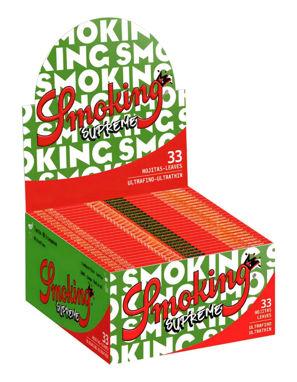 Papel Seda Smoking Supreme King Size Caixa C/50 33 Folhas