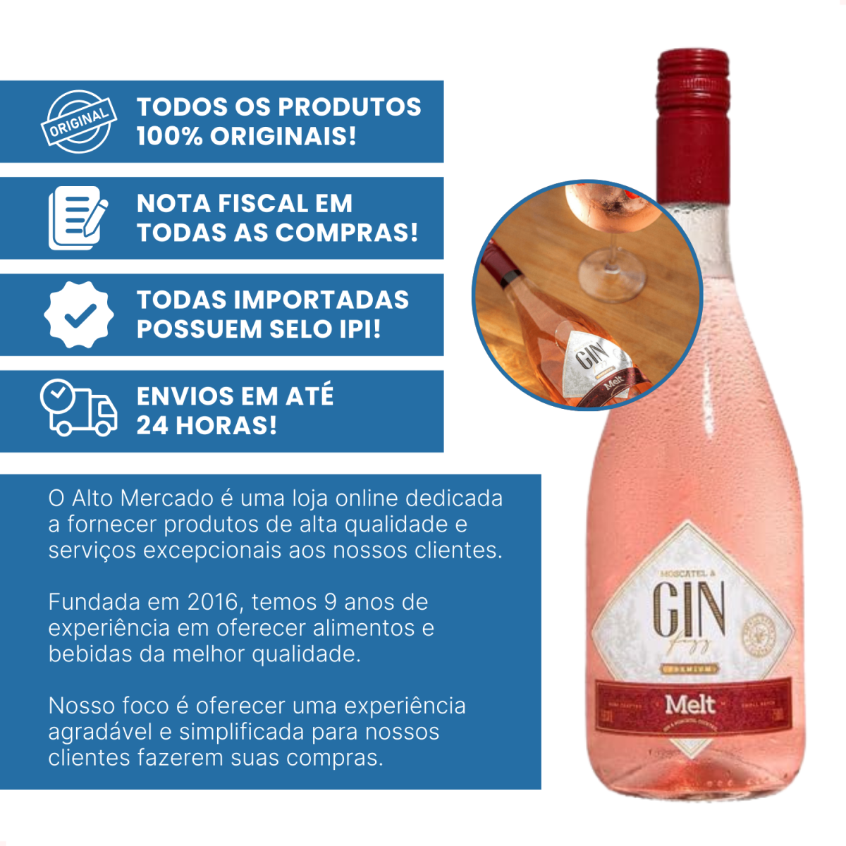 Gin Melt Fizz Moscatel Premium 750ml Envio Imediato — imagem 6