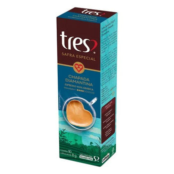 Cápsula Café Torrado E Moído Espresso Chapada Diamantina Tres Safra Especial 10 Unidades