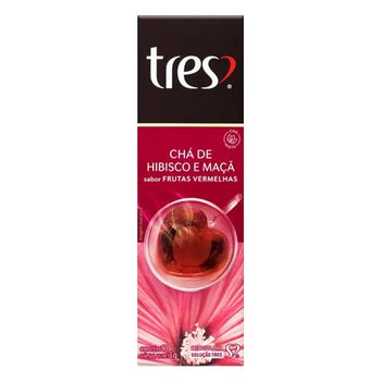 Chá Hibisco E Maçã En Cápsula Tres Sem Glúten 10 Un