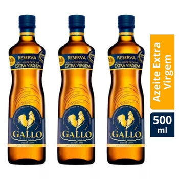 Azeite De Oliva Extra Virgem Reserva Gallo 500ml Kit Com3und