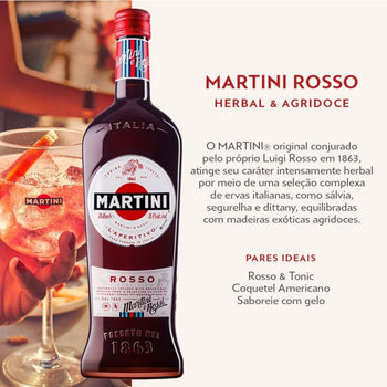 Vermute Rosso Martini Garrafa 750ml