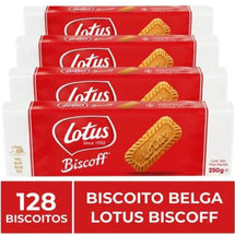 Kit Com 4 Biscoitos Bel Lotus Biscoff 250g