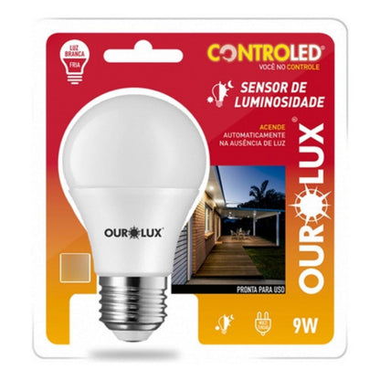 Lampada Ourolux Sensor Luminosidade 9w