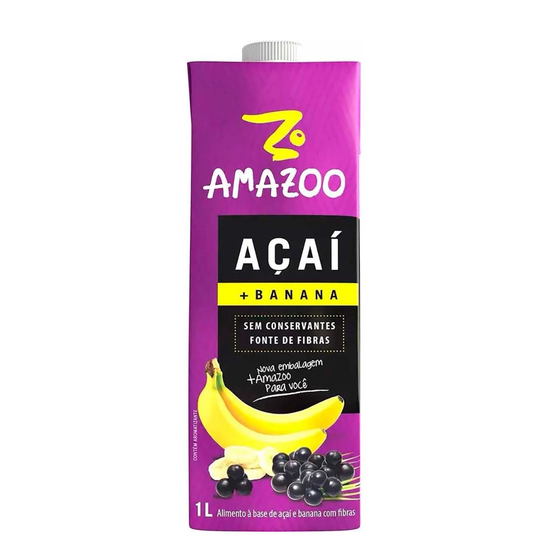 Suco De Açaí Com Banana Amazoo 1l