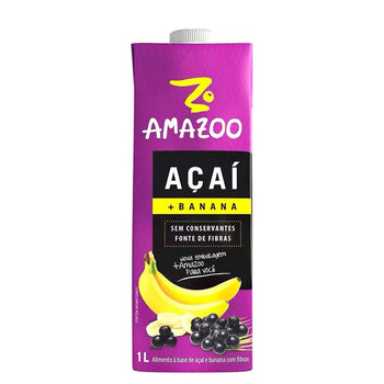 Suco De Açaí Com Banana Amazoo 1l