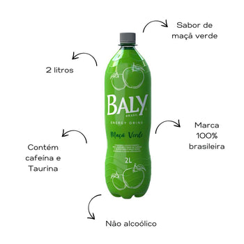 Energetico Baly Maça Verde Pet 2l Pack Com 6 Unidades