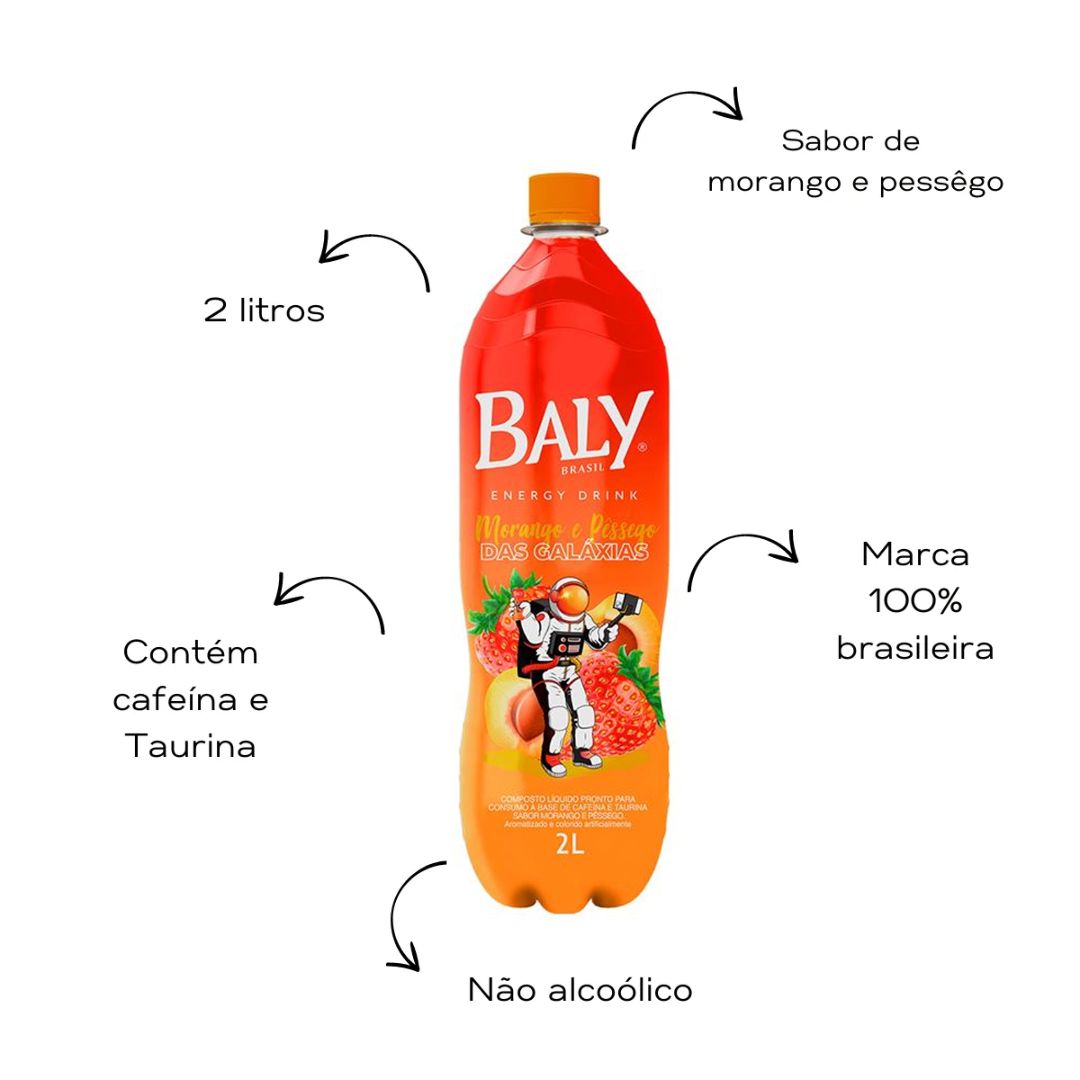 Energetico Baly Morango E Pessego Pet2l