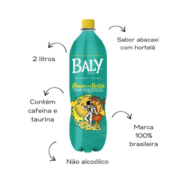 Energetico Baly Abacaxi Com Hortela Pet 2l Pack Com 6 UnI