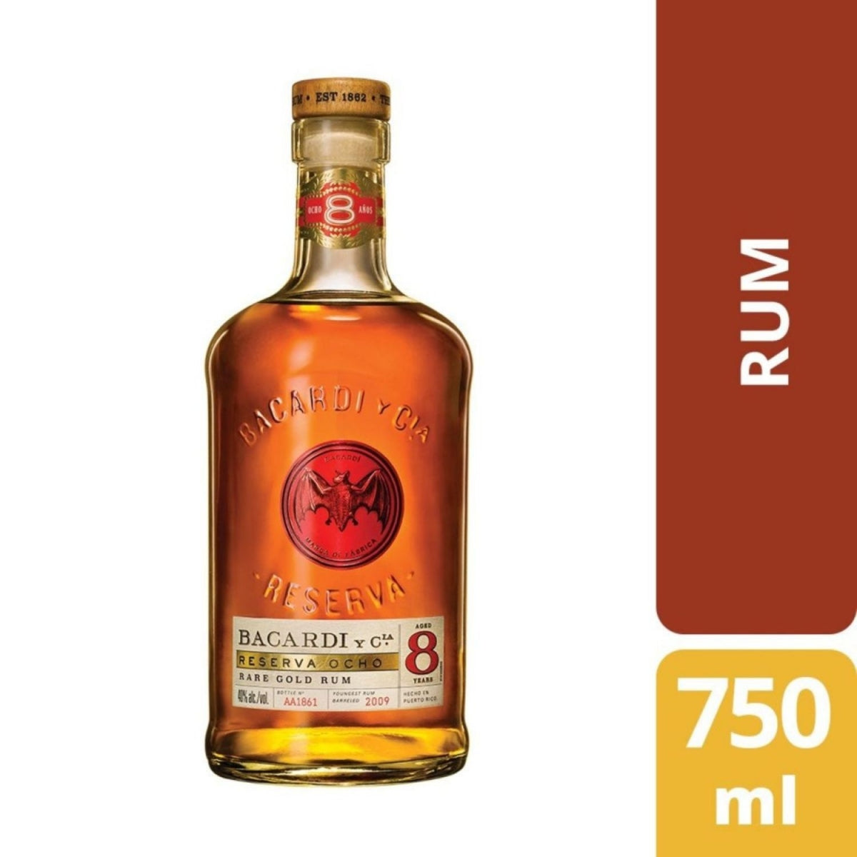 Rum Bacardi 8 Anos 750ml