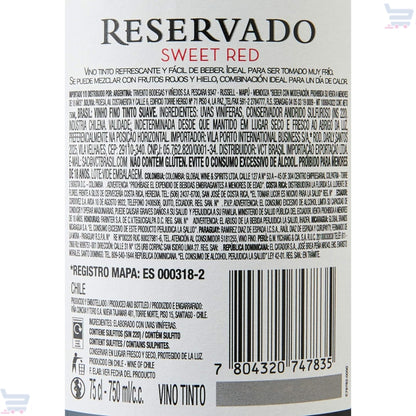 Vinho Chileno Reservado Sweet Red Concha Y Toro 750ml