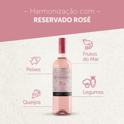 Vinho Reservado Sweet Rose Suave Concha Y Toro Chileno 750ml