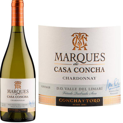 Vinho Chileno Branco Chardonnay Marques De Casa Concha 750ml