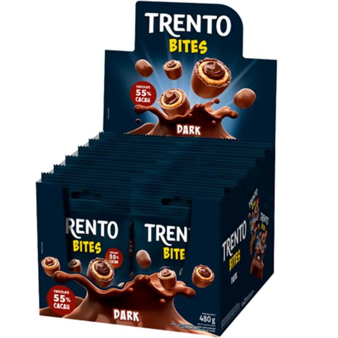 Trento Chocolate Bites Dark 55% Cacau 480g 12 X 40g