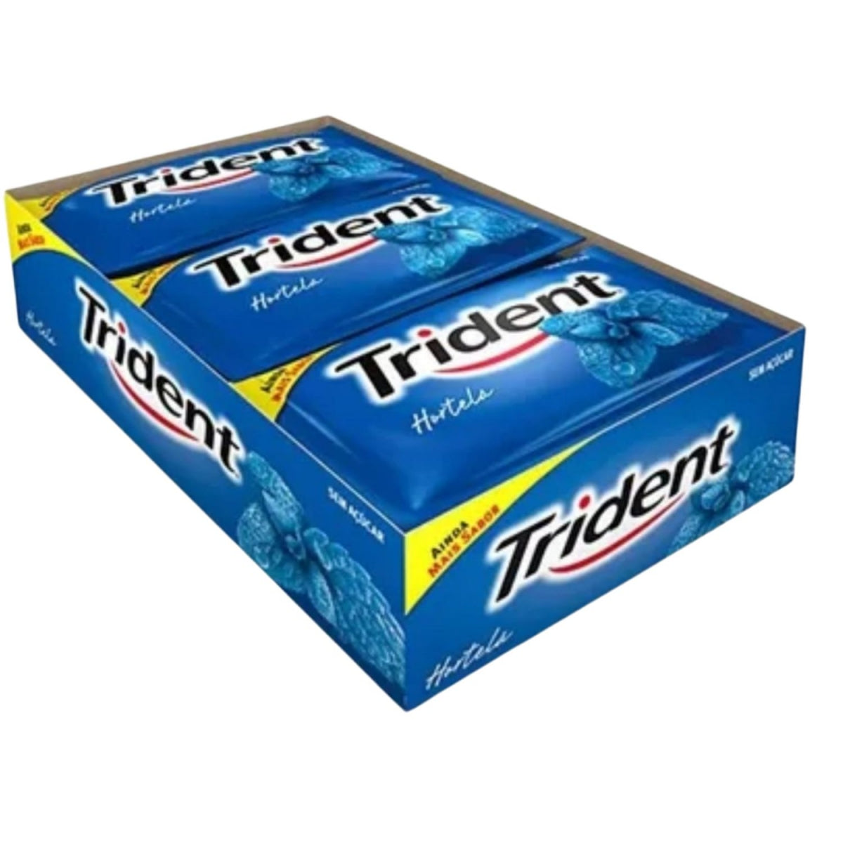 Display 168g (Com 21un) Chiclete De Hortela Trident 5un De 8g