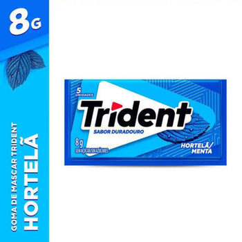 Display 168g (Com 21un) Chiclete De Hortelã Trident 5un De 8g