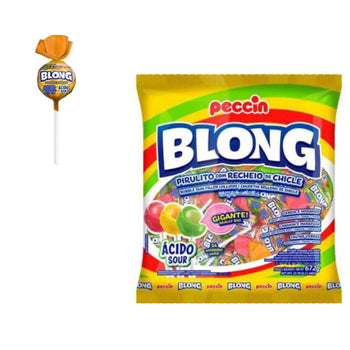 Pirulito Blong Acido Peccin Sortido Com Cliclete 672g