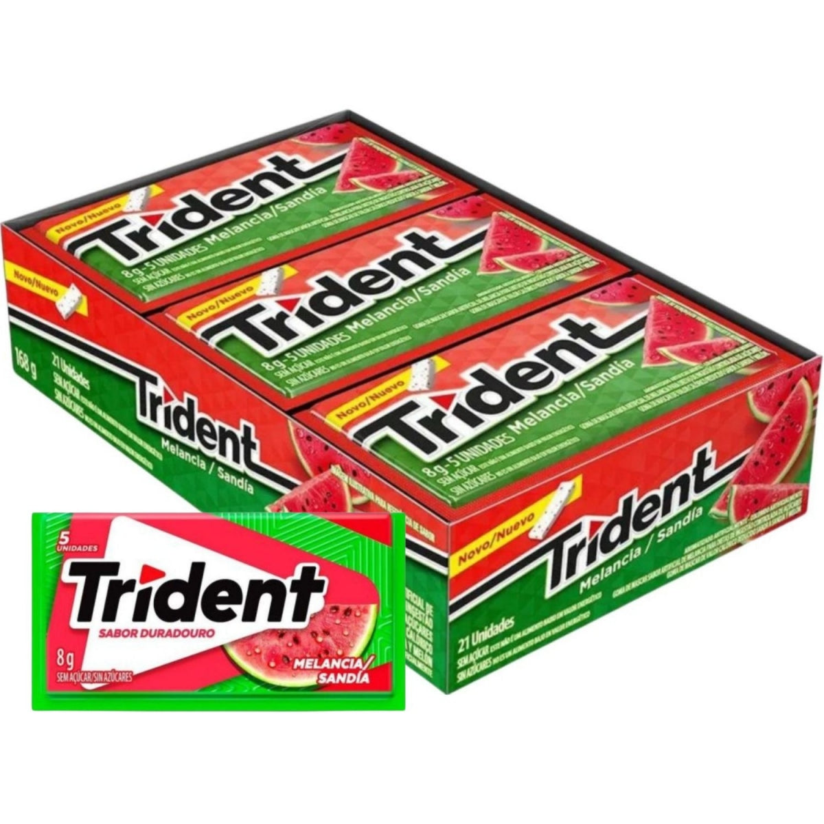 Goma De Mascar Trident Melancia 21x8g