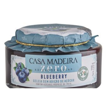 Geleia Zero Adição De Açúcar De Blueberry Casa Madeira 240gr