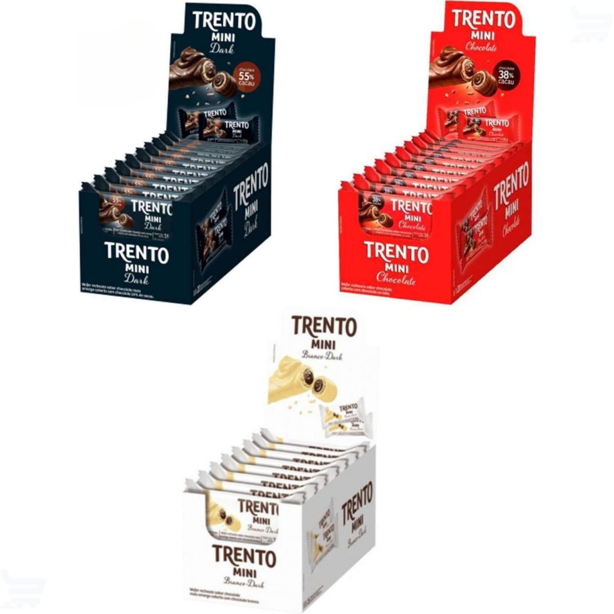 Chocolate Mini Trento Sabores 16g Display com 16 Unidades