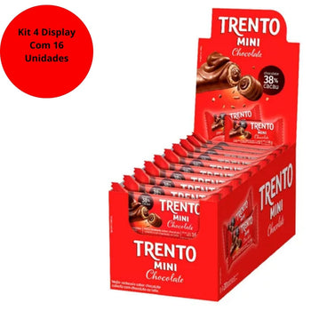 Chocolate Mini Trento Kit 4 Display Com 16 Unidades De 16g