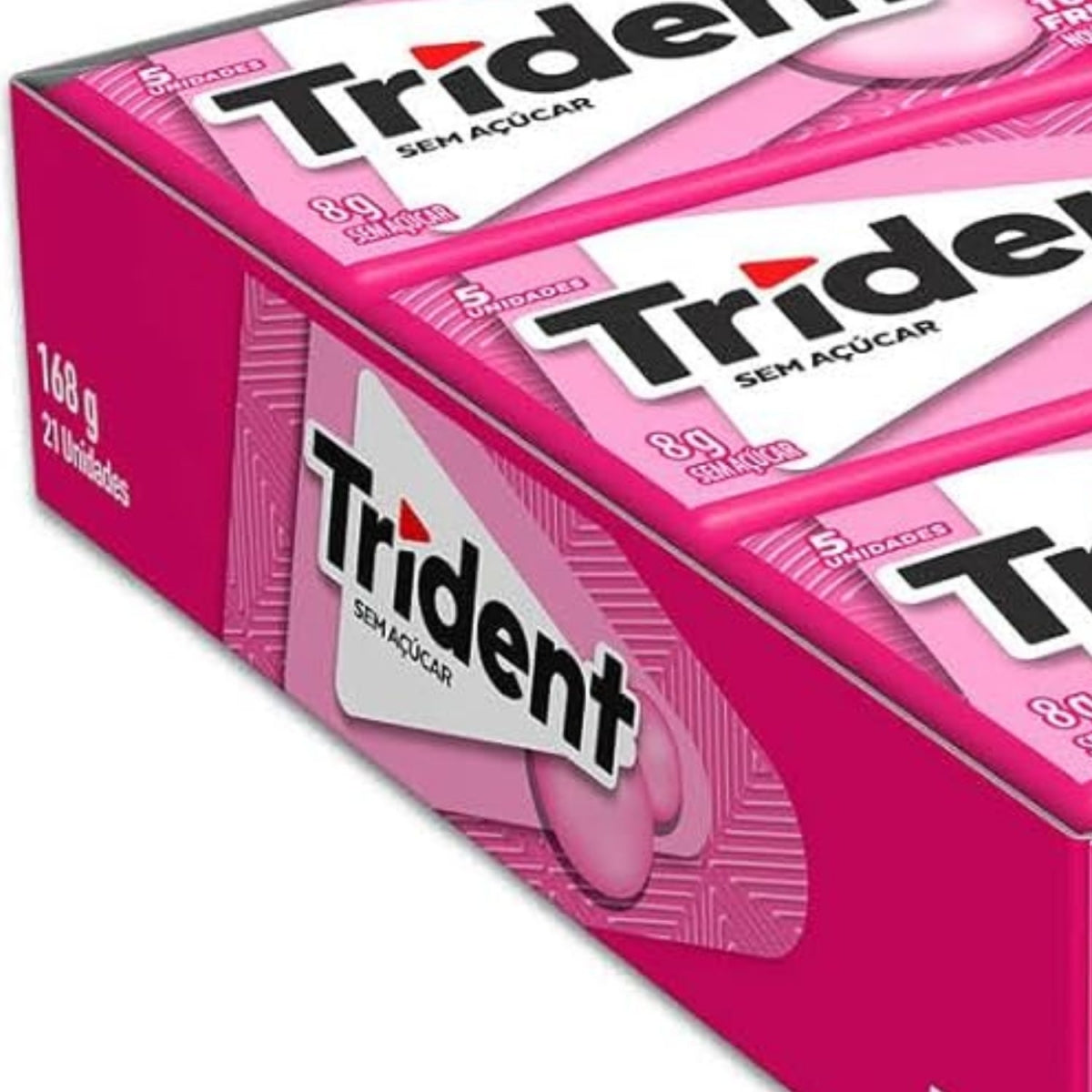 Trident Tutti-frutti Sem Acucar  Caixa com 21 unid. de 8g