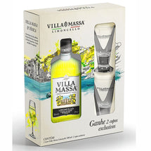 Licor Limoncello Villa Massa 700ml + 2 Copos Personalizados