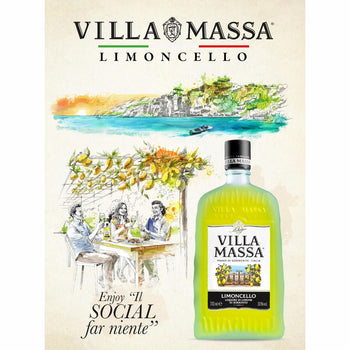 Licor Limoncello Villa Massa 700ml + 2 Copos Personalizados