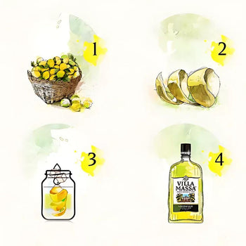 Licor Limoncello Villa Massa 700ml + 2 Copos Personalizados