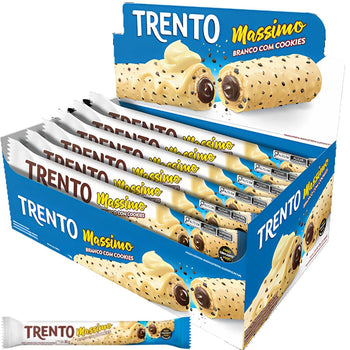Chocolate Trento Massimo Branco Com Cookies 25G Caixa Com 15