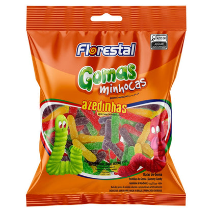 Bala Goma Minhocas Azedinhas Florestal 65G