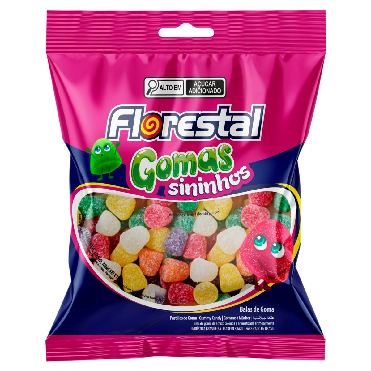 Bala Goma Sininhos 60G