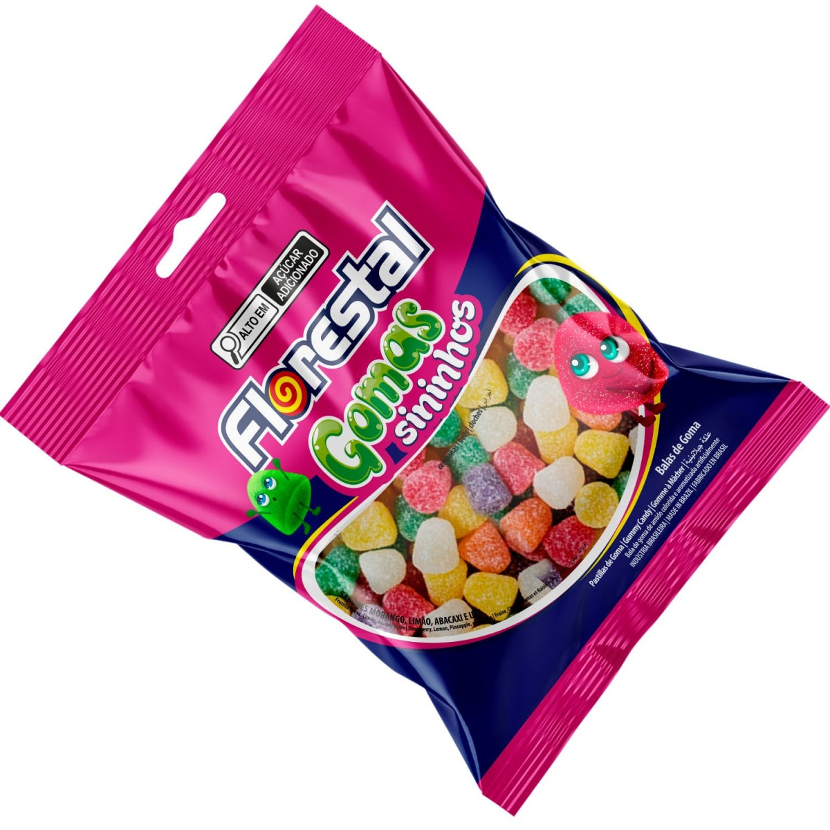 Bala Goma Sininhos 60G