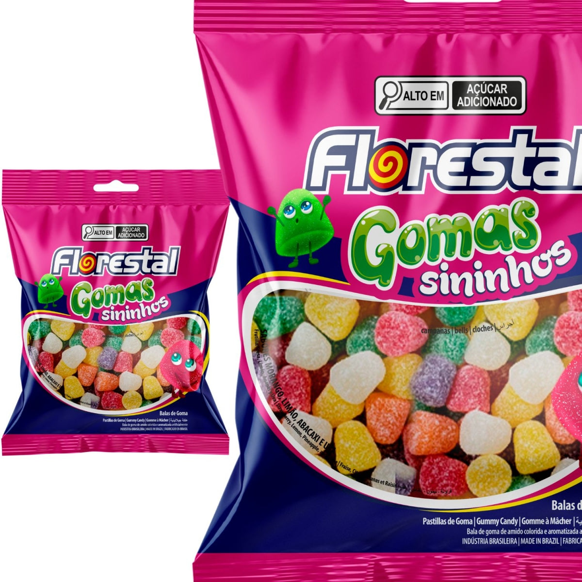 Bala Goma Sininhos 60G