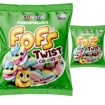 Marshmallow Fofs Twist Colorido 6 Unidades De 220G