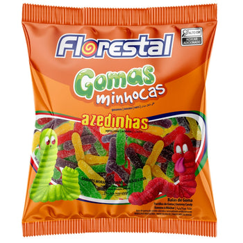 Bala De Goma Florestal Minhocas Azedinhas 500G