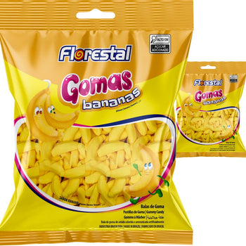 Bala De Goma Bananas 5 Unidades De 200G