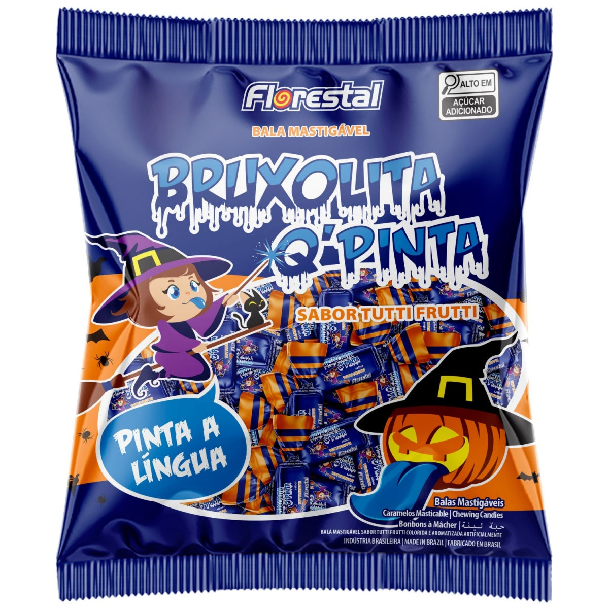 Bala Mastigavel Bruxolita Q Pinta Florestal 500G