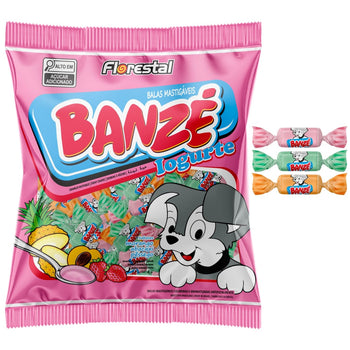 Bala Mastigavel Banze Iogurte Sortida Florestal 500G