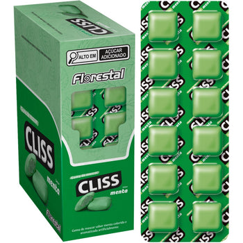 Chiclete Florestal Cliss Menta 16,8G Cartela Com 12