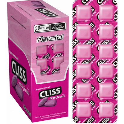 Chiclete Florestal Cliss Tutti Frutti 16,8G Cartela Com 12